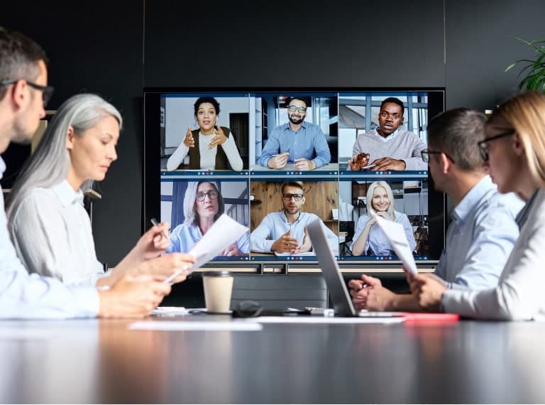 Hybrid working video square