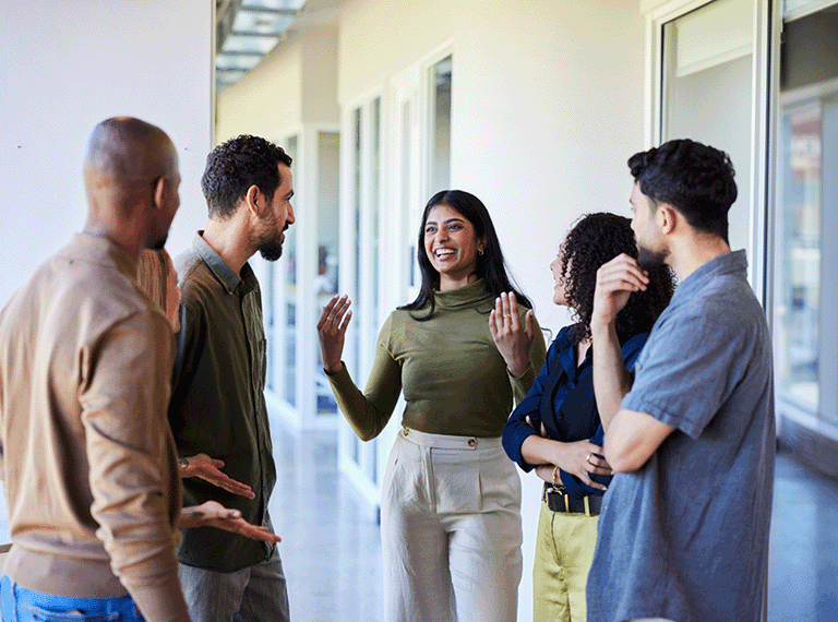 People happy at work