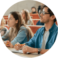 People sat in a lecture theater
