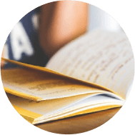 A person reading a book